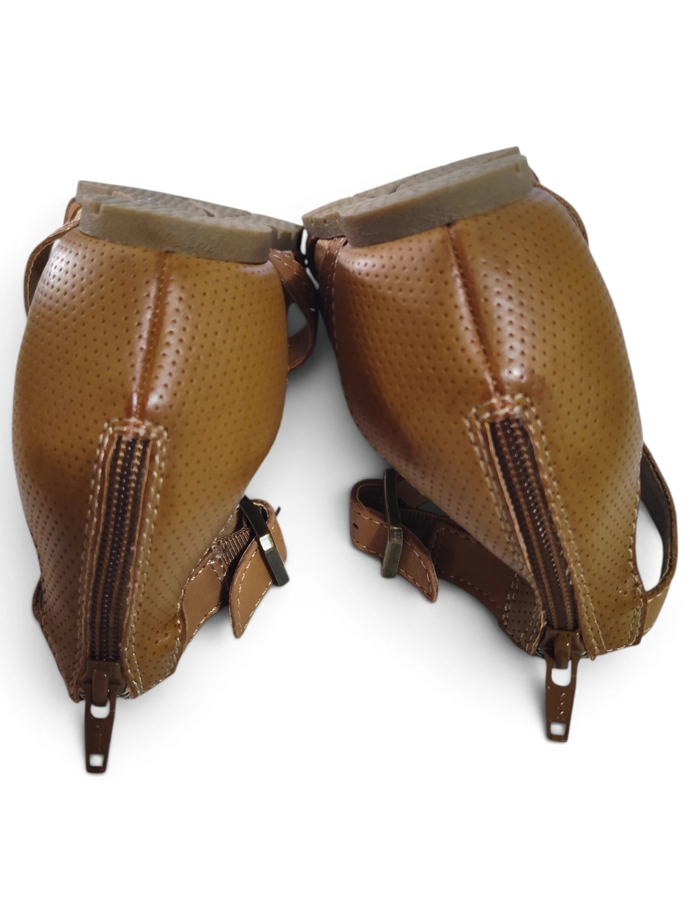 Earth Origins Kendra Kimber Womens Brown Leather Wedges Heels Shoes Size 8.5 - Picture 7 of 12